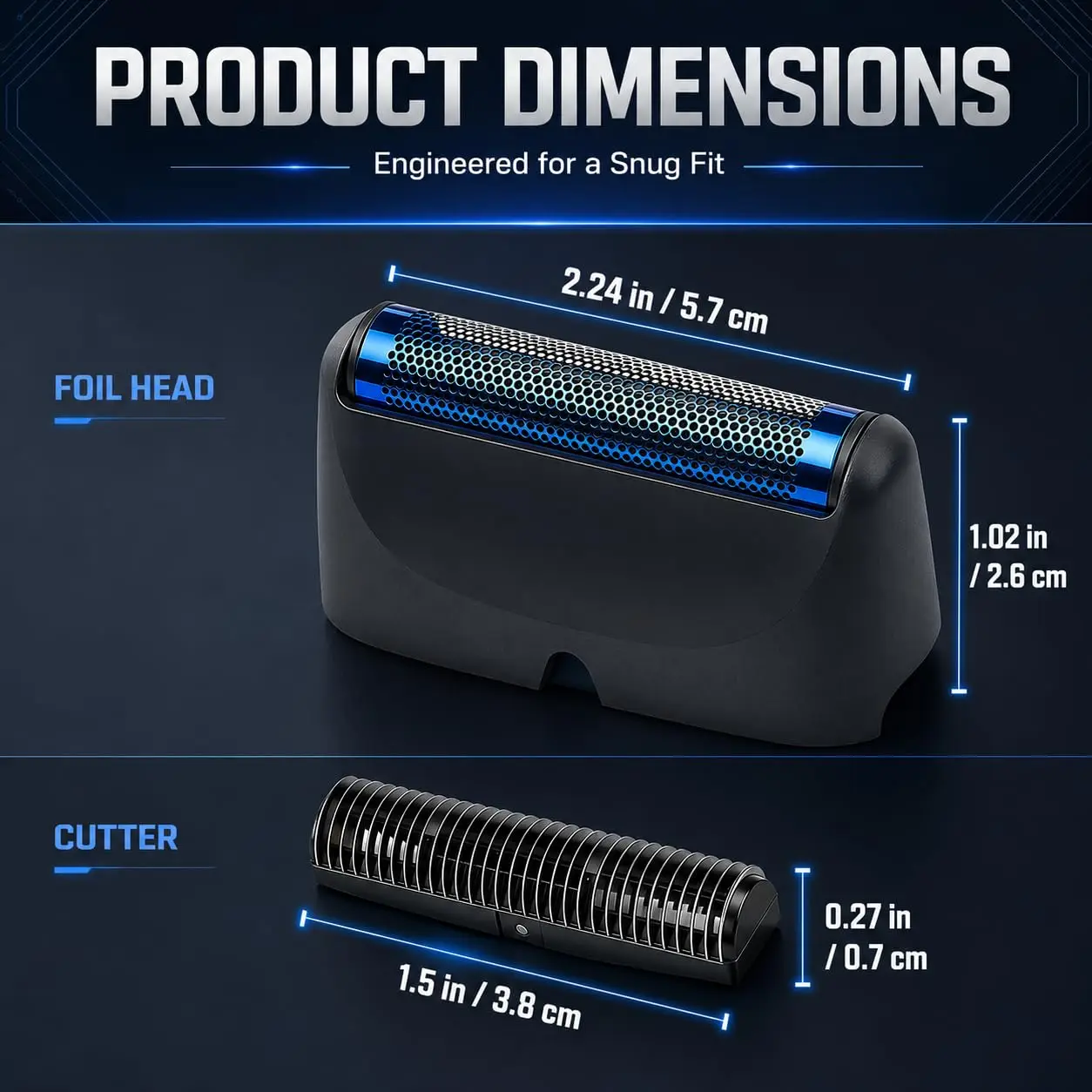 Premium Replacement Foil & Cutter Kit Fit with BaBylissPRO UV Electric Shaver ,head & blade for babyliss Single Foil Razor view 2