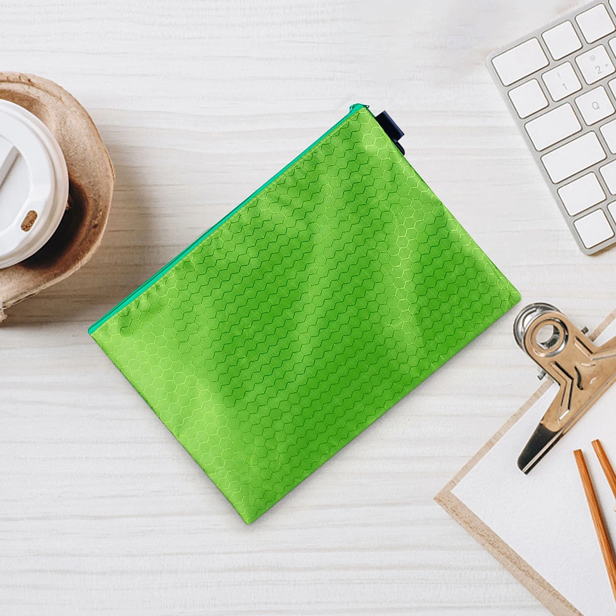 15 أكياس ملفات بسحاب بحجم A4 في 3 ألوان حقائب أكسفورد مقاومة للماء لتنظيم مستندات الأعمال والقرطاسية المكتبية #2