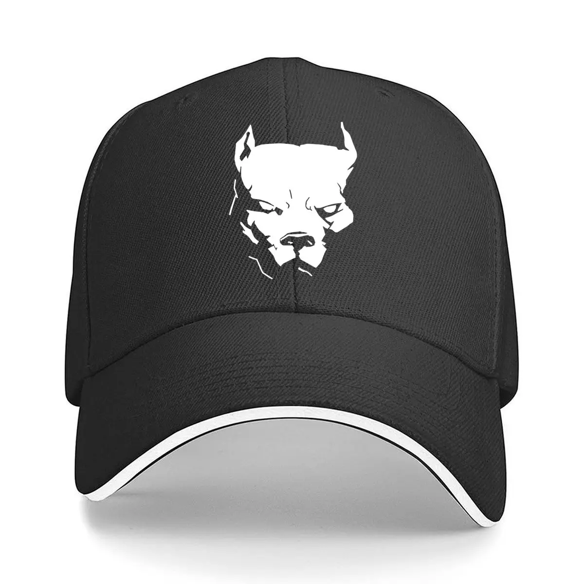 Minimal Buffalo Outline Animal Art Sandwich Baseball Cap