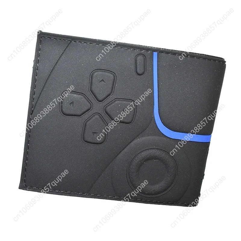 7 Color Game Controller Design Wallet PVC Short Purse with Zipper Coin Pocket for Game Cosplay