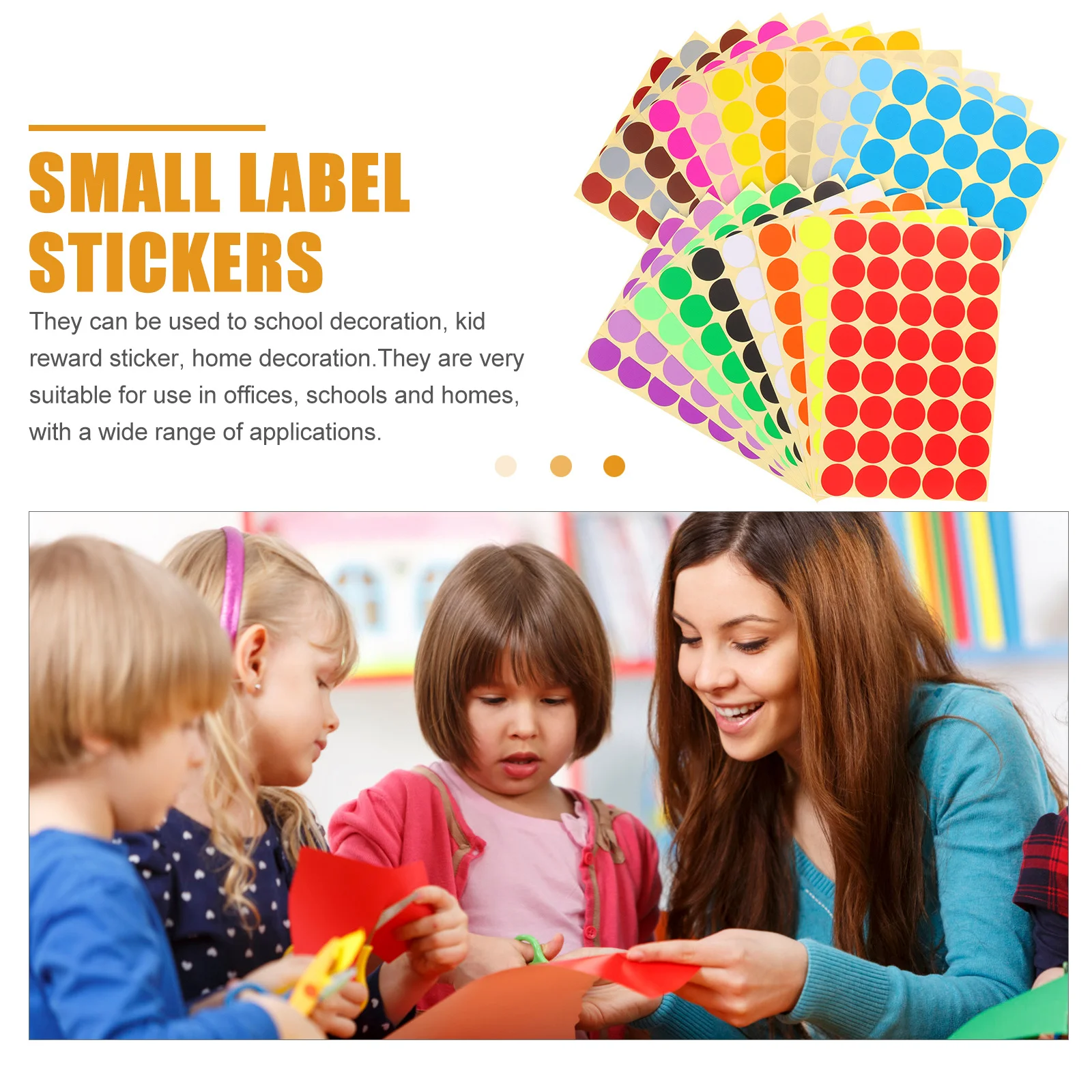 

20 Sheets Colored Dot Stickers Adhesive Round Labels For Classifying Seasonings Storage Organization Small Circle Label Decals