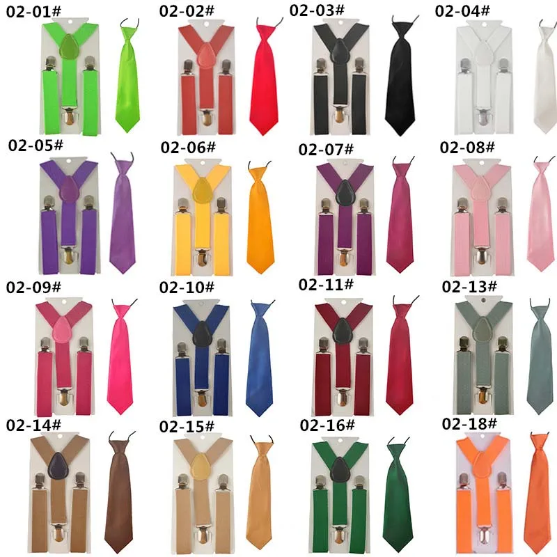 Kid 2Pcs Bowtie Suspenders Children Christmas Luxury Wedding Quality Clothing Accessories Fancy school MW21