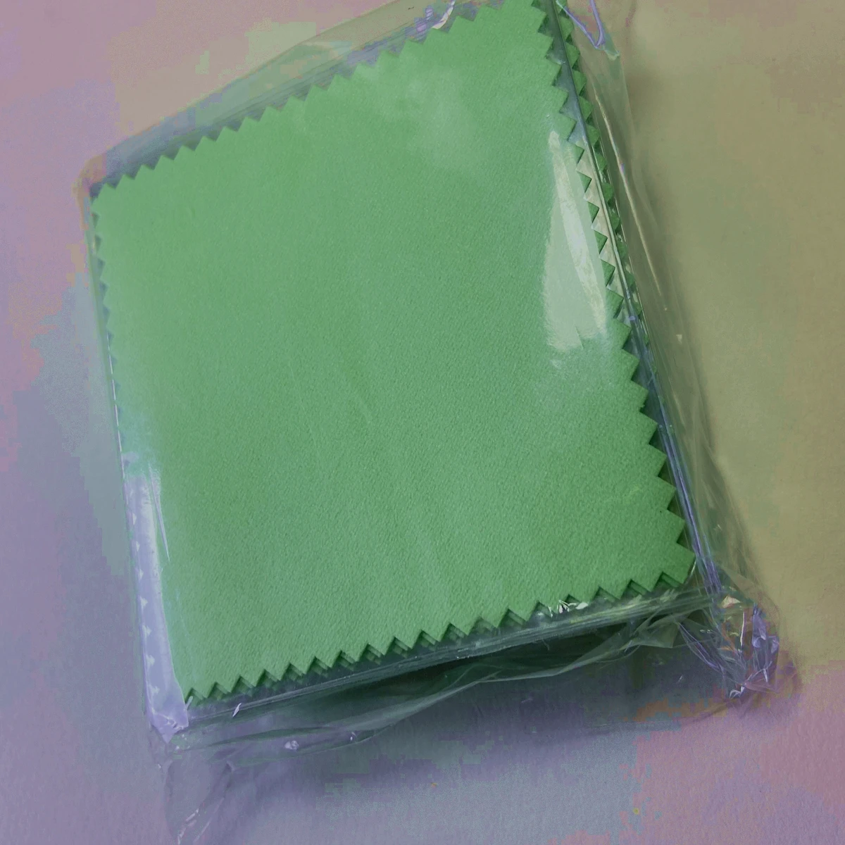 Emboss Custom LOGO 300pcs 8*8cm Silver Polish OPP Bags Cloth for Silver Jewelry Cleaner Blue Microfiber Suede Fabric Material image 3