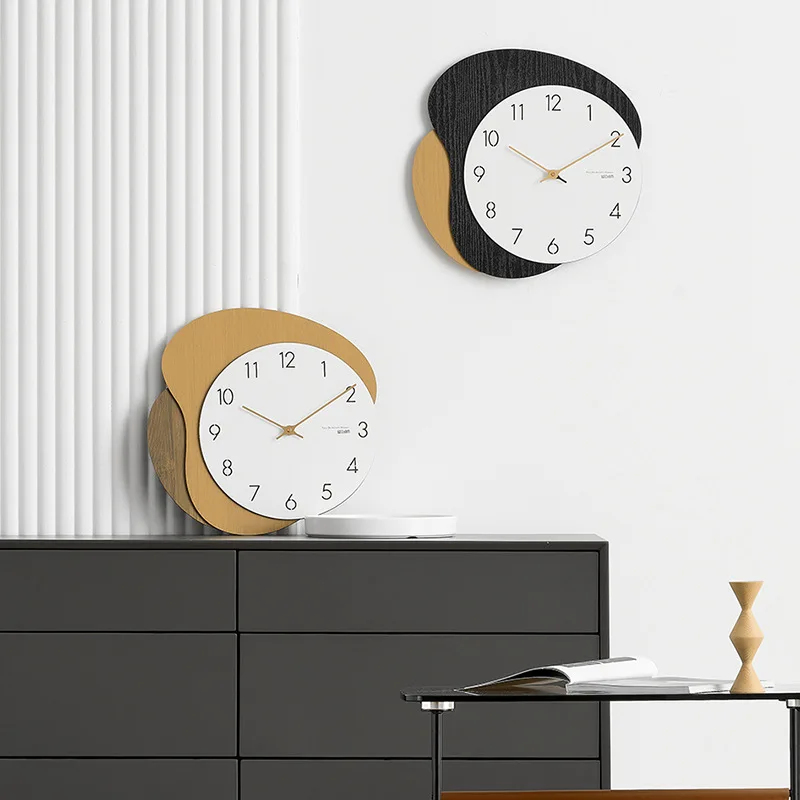 

Large Silent Home Decor Wall Clock, Modern Desk Clock, Creative Light Luxury Wall Clock/Table Clock for Living Room Dining Room