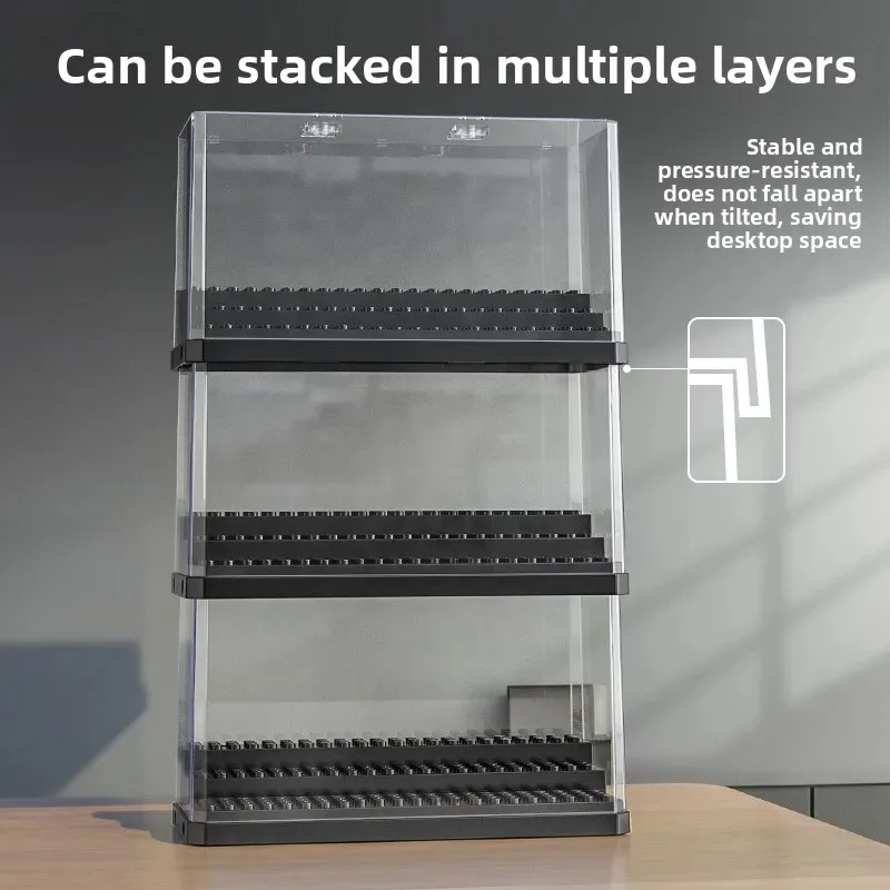 Compatible with Lego small particle building block doll display box rack acrylic board ornaments storage box transparent display