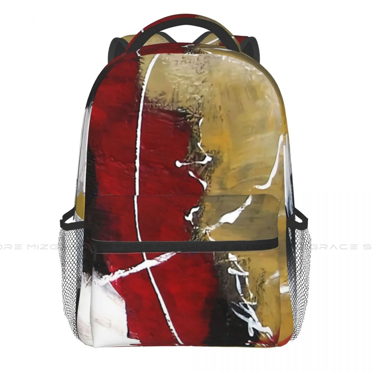 

Red Passion Modern Abstract Casual Knapsack for Men Women Student Books Backpack School Laptop Bag Soft Rucksack