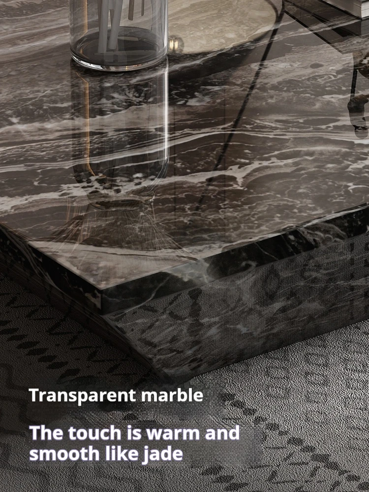 Italian Luxury Mobile Nesting Tables, Venetian Brown Marble & Side Table Set, Heat&Scratch Resistant, Master Design, Customize.