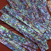 5PCS Length:120mm W:20mm T:0.2mm Abalone Shell Slices Artwork Inlay Decorative Accessories Diy Material