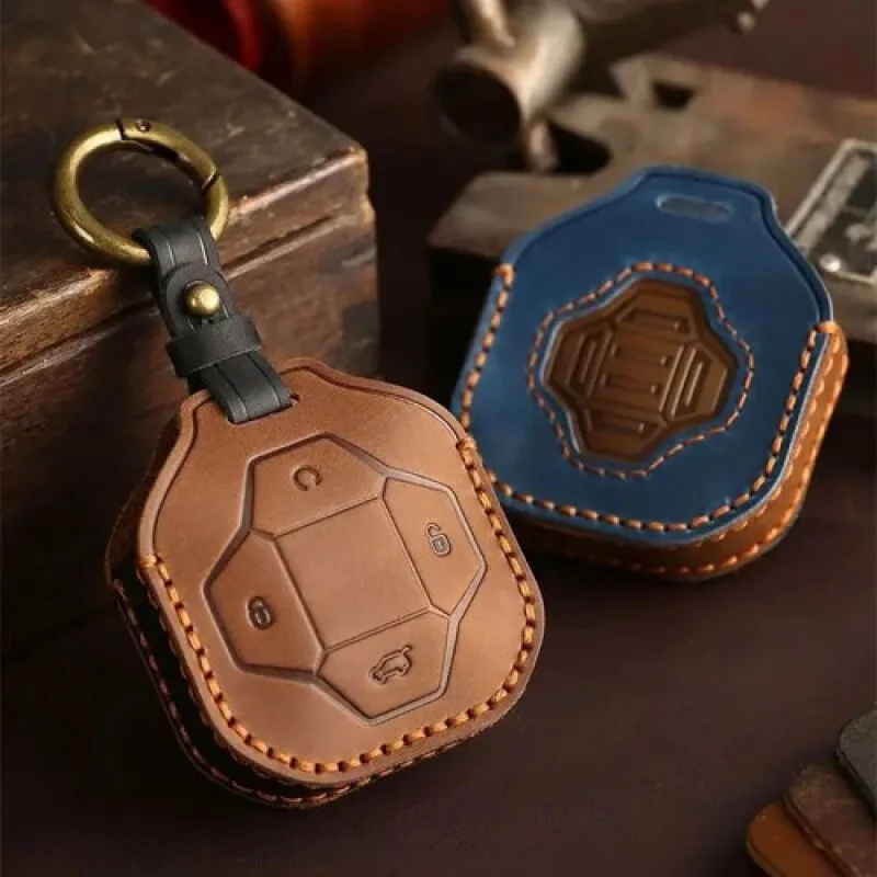 

A+ Leather Key Case Cover Key Bag Shell Holder Protector For Chery Jetour Traveler