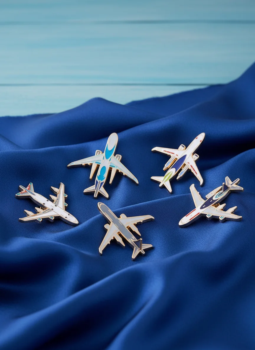 Cute Mini Aircraft Enamel Pin Exquisite Craft Badge Lightweight Outfit Accessory Plane Brooches for Aviation Space Fans