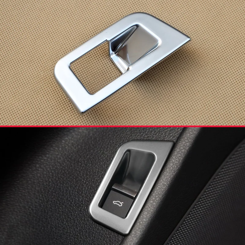 

ABS Chrome Car Tailgate Switch Frame Trunk Switch Cover Trim Stickers For Audi Q7 2016-2018 Car Interior Accessories