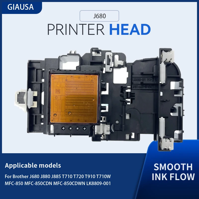 Print Head J680 Printer Head for Brother J680 J880 J885 T710 T720 T910 T710W MFC-850 MFC-850CDN MFC-850CDWN LK8809-001 Printhead