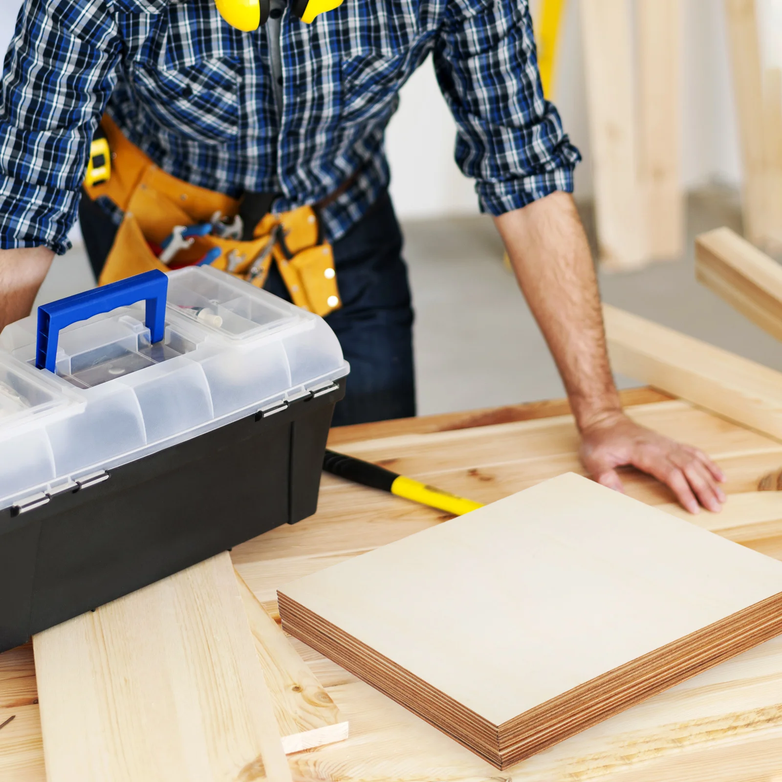 

Plywood Boards Multi-layer Diy Square Slices Cutting Beige Boxwood Blank for Crafts