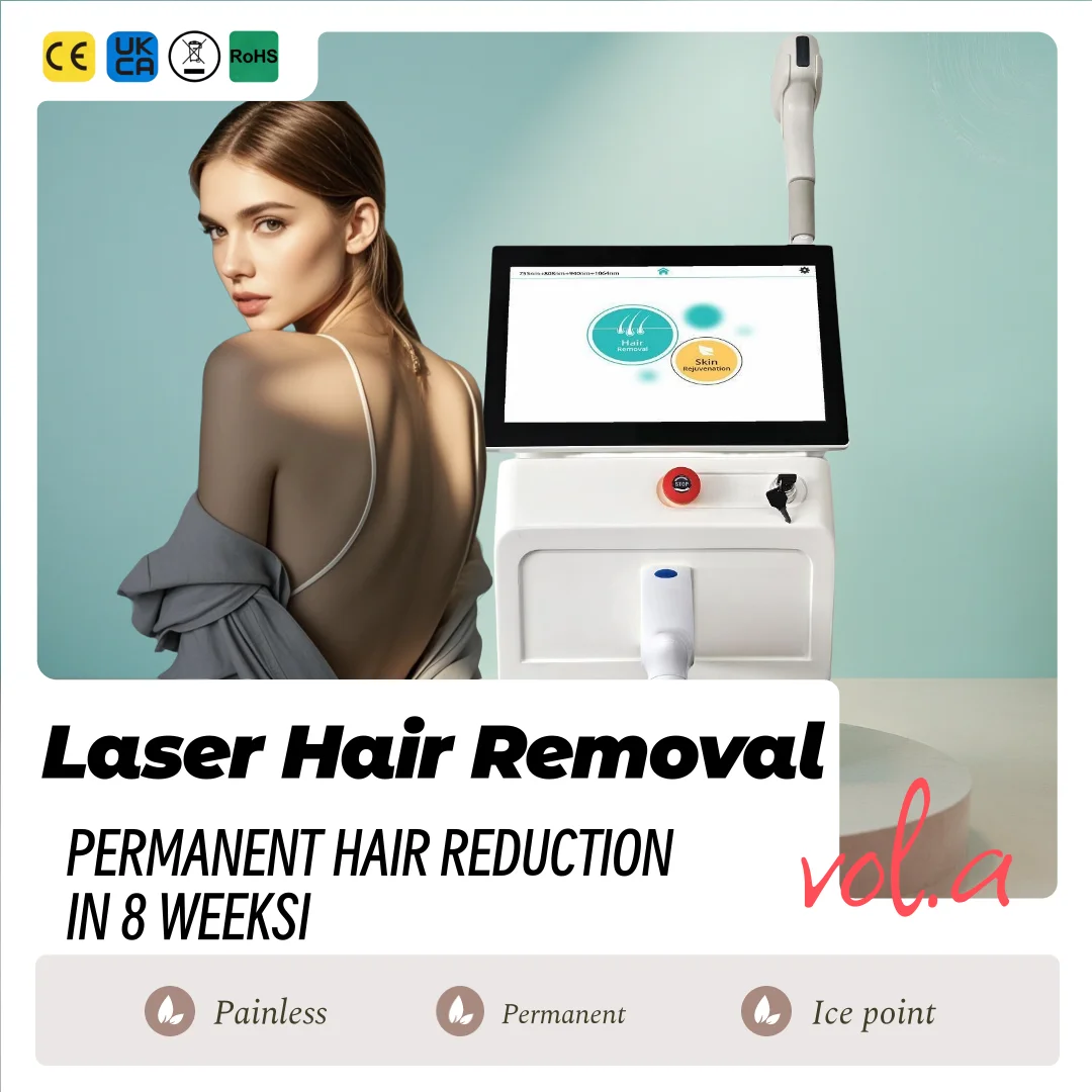 2026 Model Full-Body Painless Semiconductor Laser Hair Removal Device | 600W–1600W | 4 Wavelengths (755nm/808nm/940nm/1064nm) |