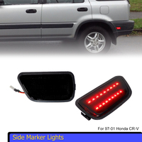 2x Red/smoked Lens Rear Bumper LED Strip Fender Side Marker Lights For 97-01 Honda CR-V