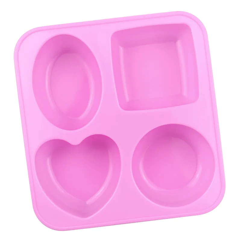 4 Silicone Handmade Soap Molds of Different Shapes XG1059