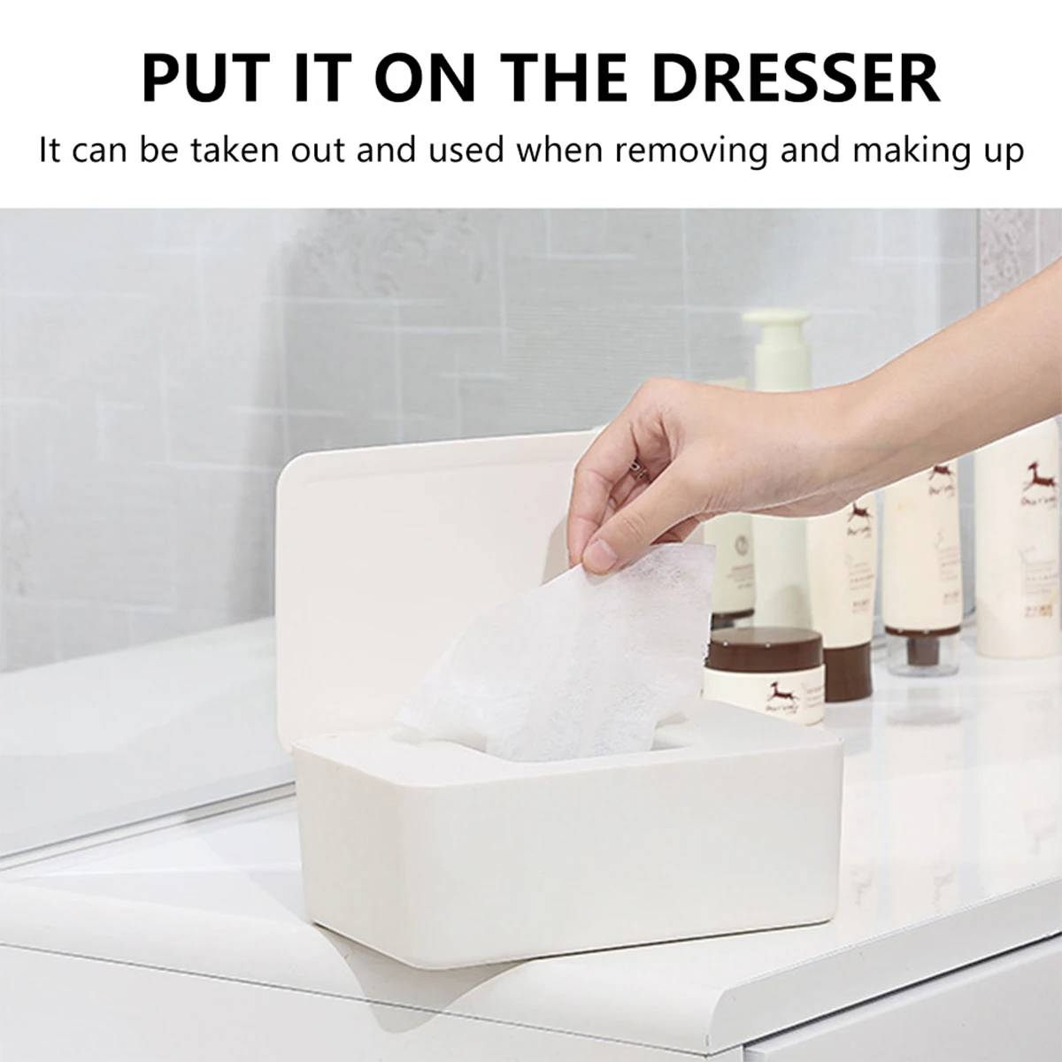 Dustproof Tissue Storage Box Wet Tissue Box Paper Dispenser Lid Baby Nappy Wet Tissue Box Tissue Holder Napkin Dispenser