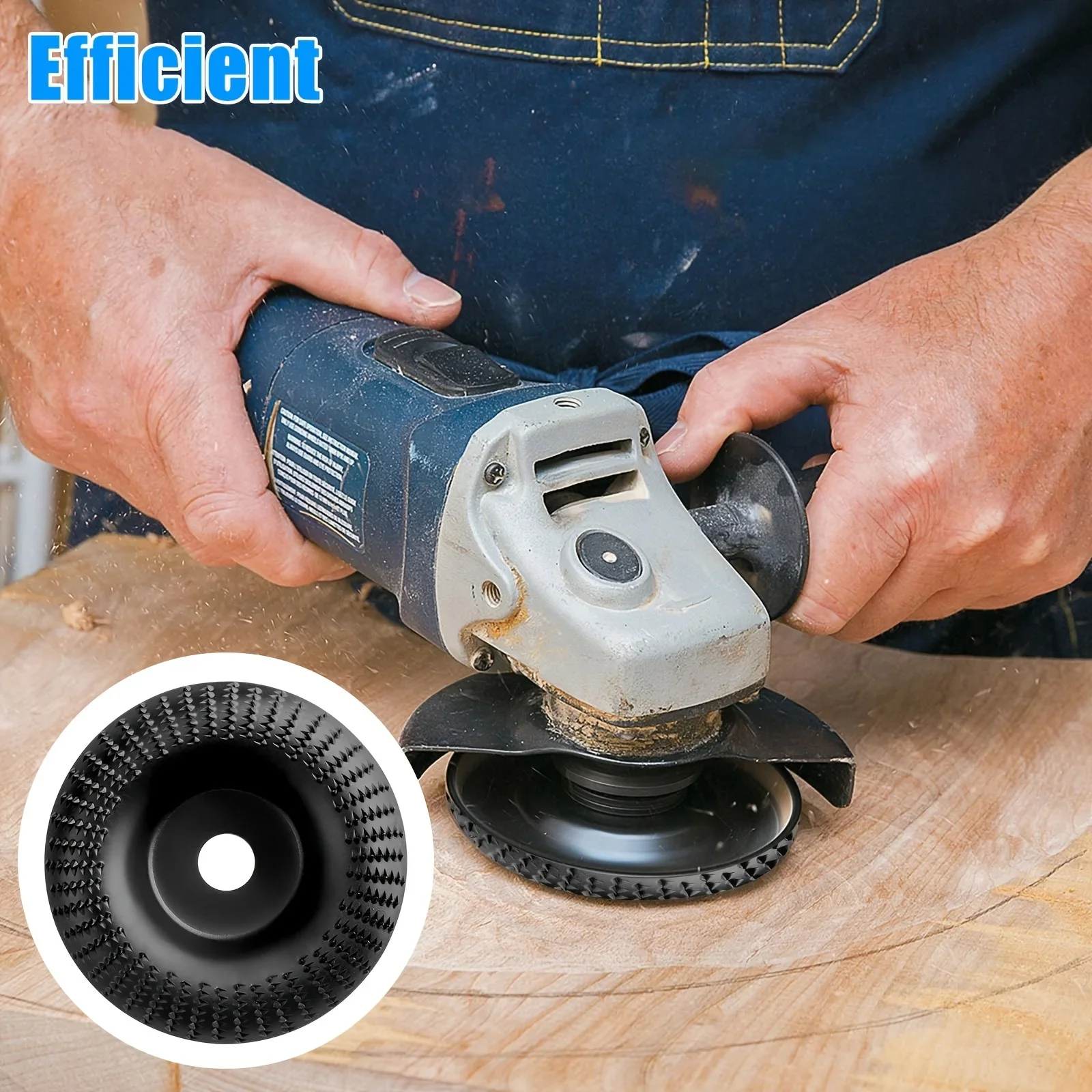 Quick-Shape Wood Grinder Wheel  Transform, Carve & Sand Effortlessly with Your Angle Grinder - Durable, Precision Tool for Woodw