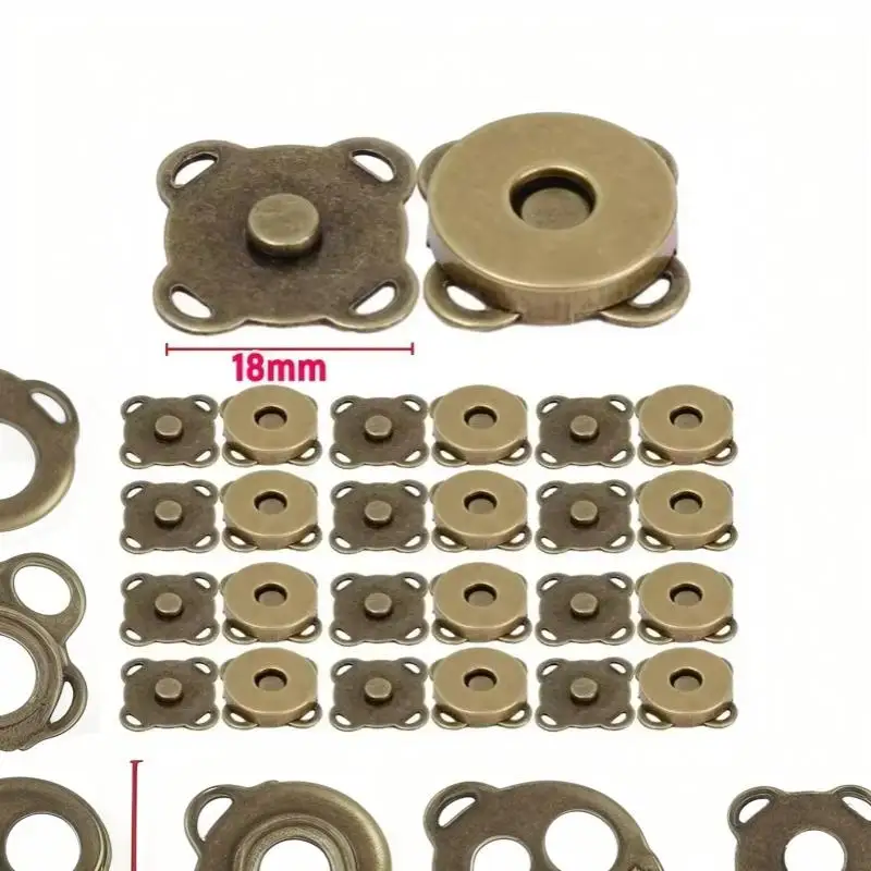 10 Sets Mini Adsorption Buckle Bags Magnetic Snap Button Fasteners Clasps Buttons Handbag Purse Wallet Craft Bag Parts