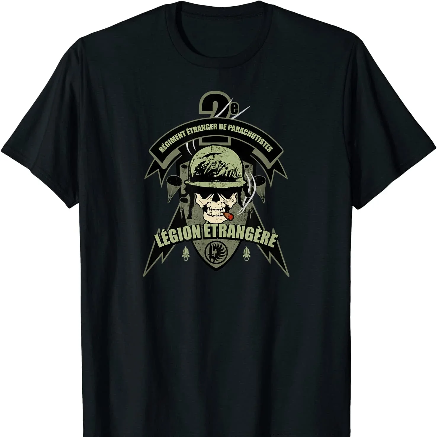 French Foreign Legion Paratrooper T Shirt. New 100% Cotton Short Sleeve O-Neck Casual T-shirts Loose Top Size S-3XL