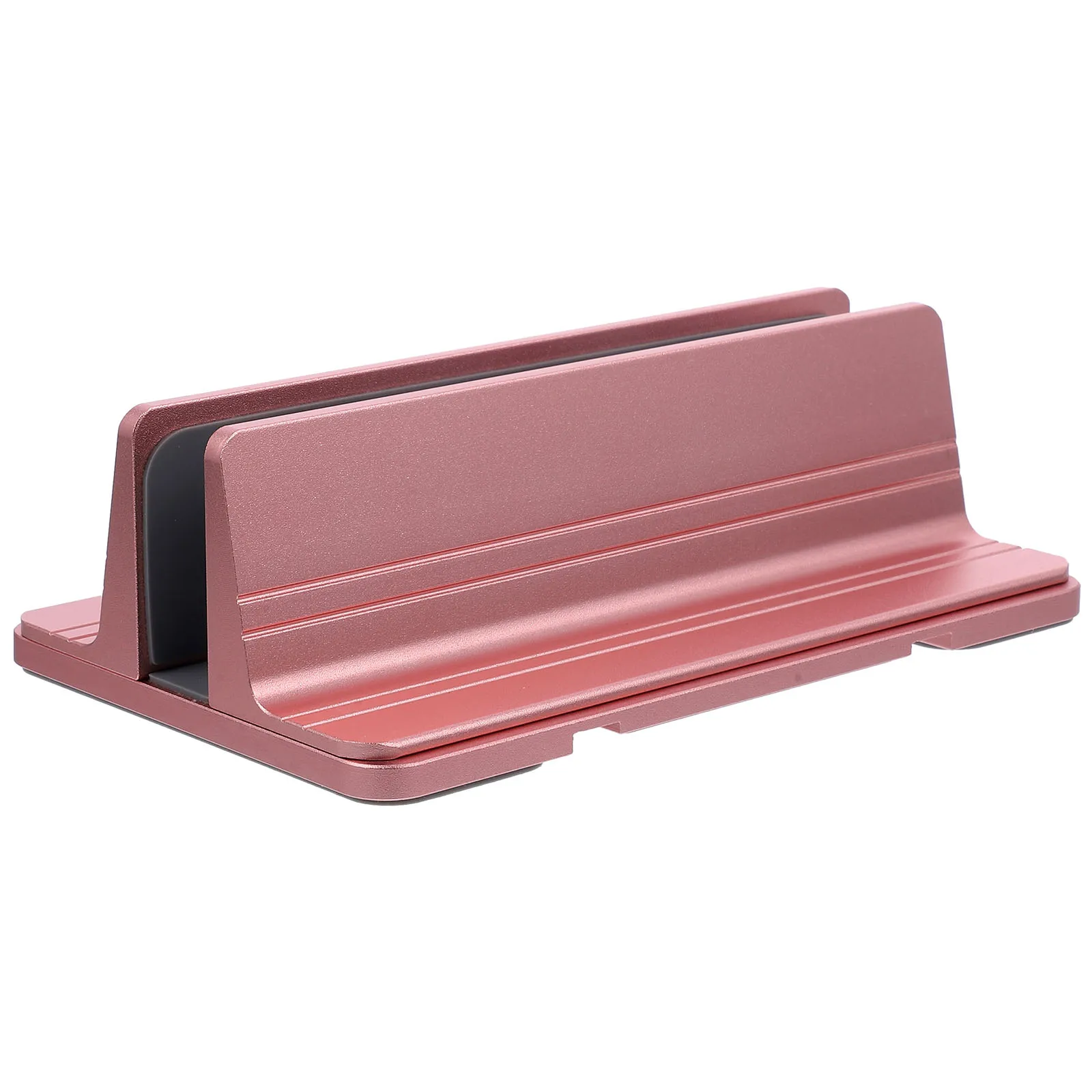 

Aluminum Alloy Laptop Stand 14cm to 73cm Width Adjustable Rose Gold Vertical Dock Bracket Notebook PC Tablet Holder Anti Scratch