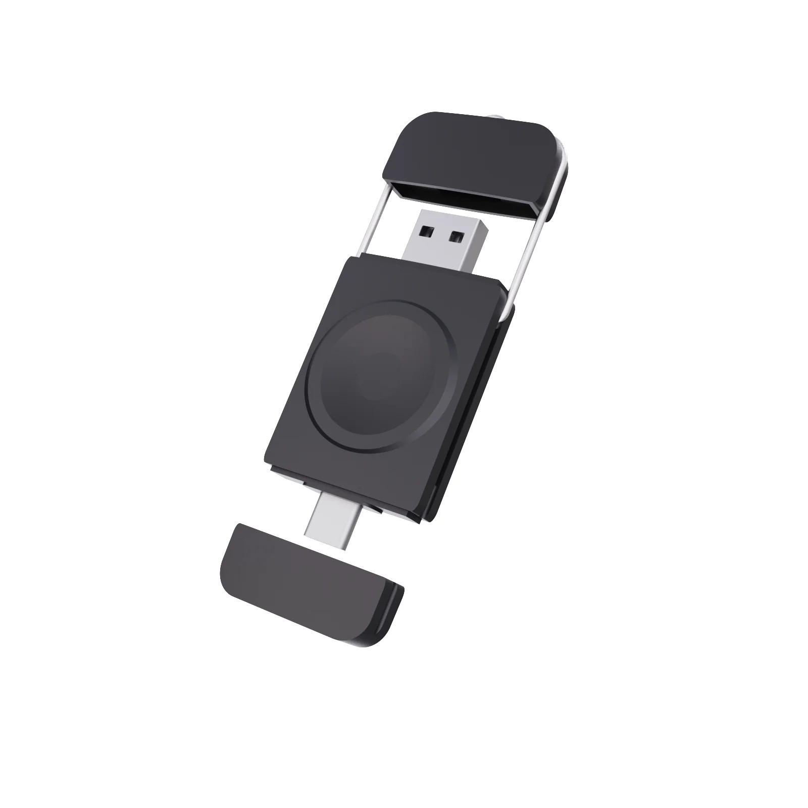 Portable Wireless Charger with Dual USB-A/USB-C Inputs Universal Charging for iWatch AirPods Travel-Friendly Wireless Charger view 5
