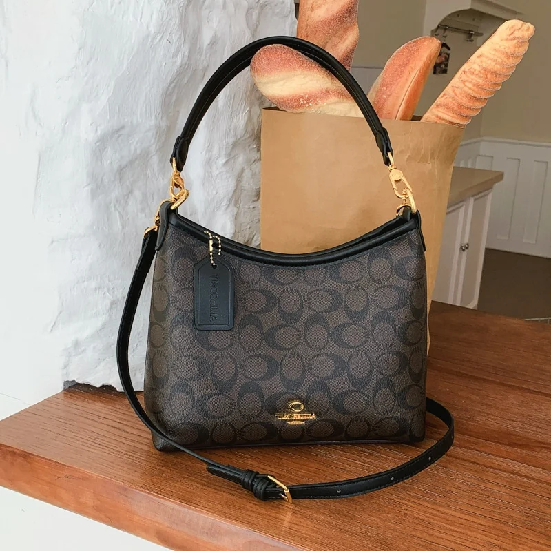 2026 early spring new PU leather bucket bag, women's high-end single shoulder crossbody bag, large capacity armpit bag, handbag