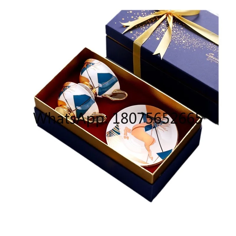 Home & office floral tea cup ceramic water cup practical gift set