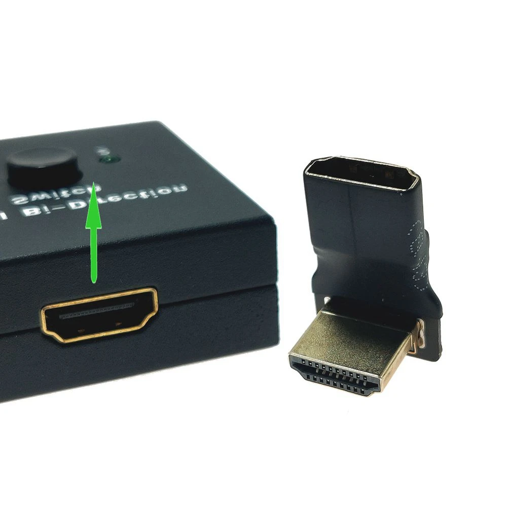 

PCB HDMI-compatible Male to Female Right Angle Connector Adapter 90 Degree Extender 1080P HDTV High Quality Wholesale Dropship