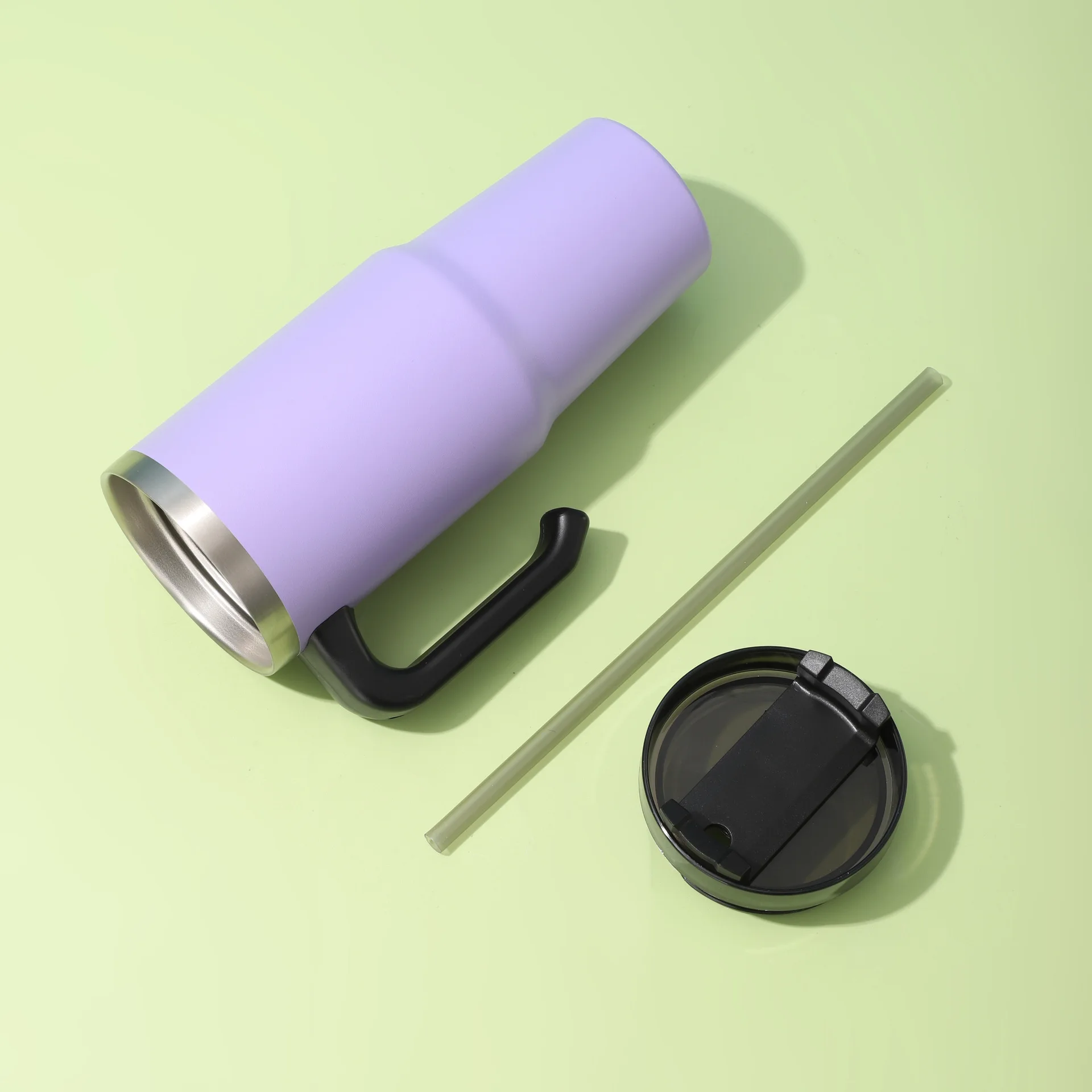 

30/40oz Vacuum Thermos Cup Stainless Steel Insulated Bottle with Handle Lid Straw LeakProof Cold Hot Mugs Coffee CarCup for Spor