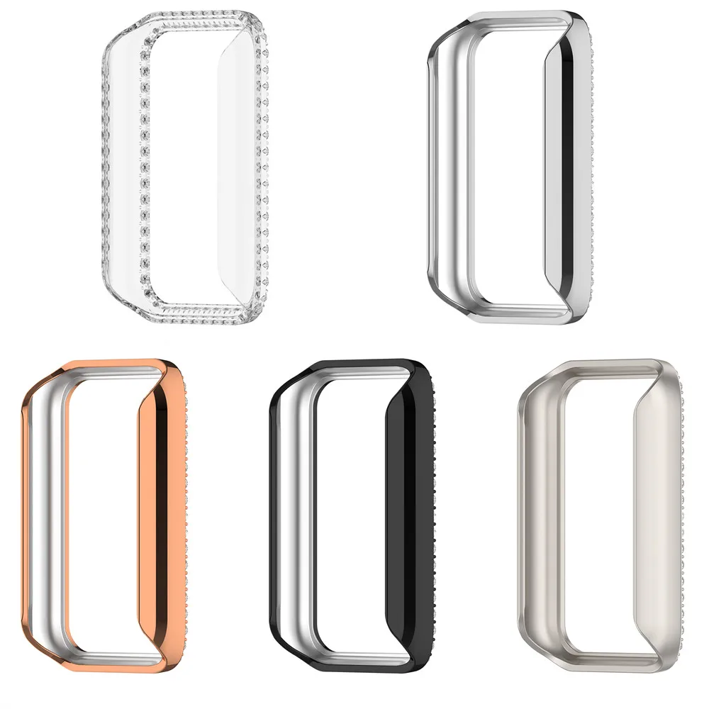 Cover Case For Honor band 10 hollowed out single row diamond hollow protective case