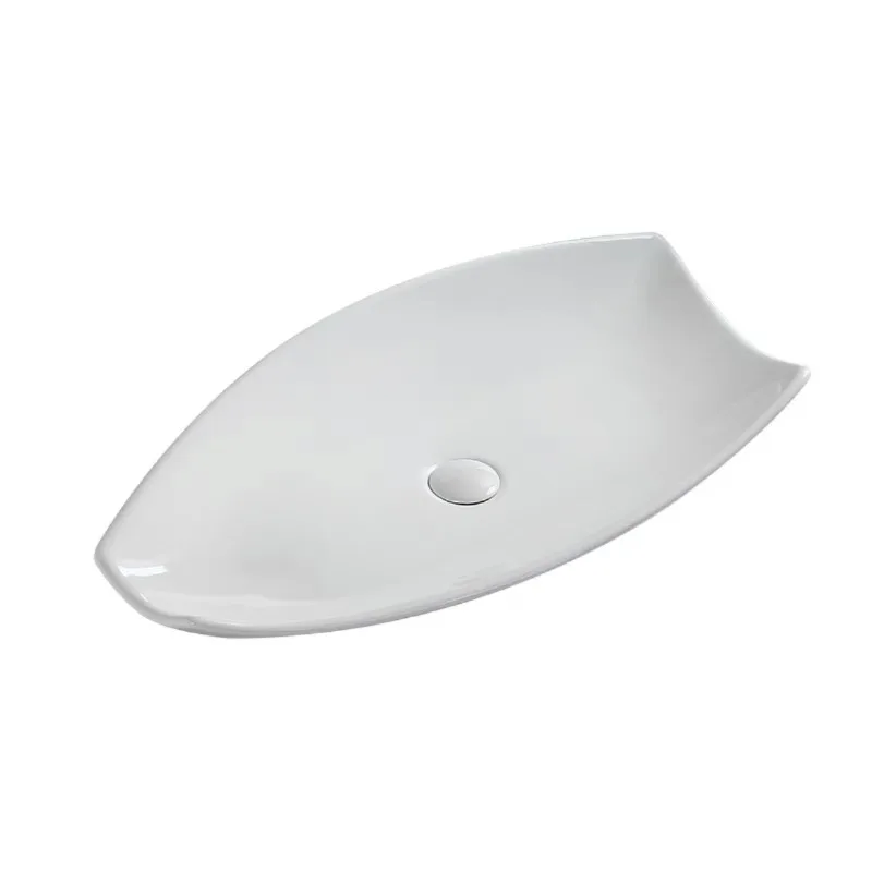 

On-stage wash basin Household simple face wash tray Bathroom basin European thin edge art ceramics
