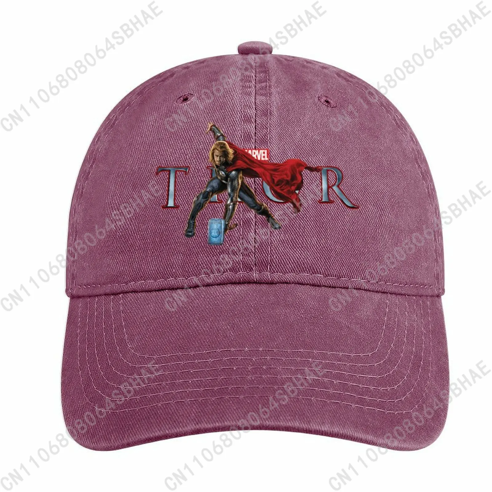 

Marvel The God of Thunder Washed Cotton Baseball Cap Vintage Dad Hat Men Women Retro Adjustable Denim Cap Streetwear Cosplay