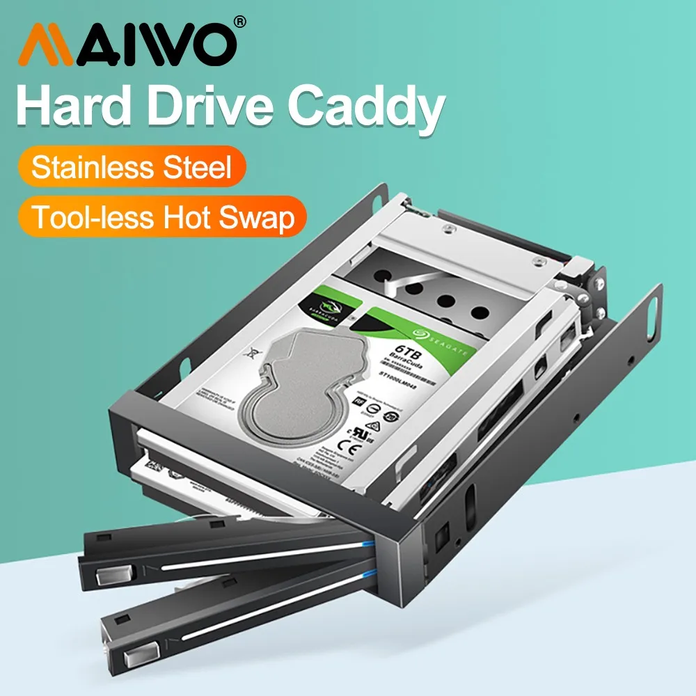 

MAIWO CD-ROM Space HDD Mobile Rack Internal 2.5 Inch HDD Convertor Enclosure 2.5 Inch HDD Frame Internal Mobile Rack Tool Free