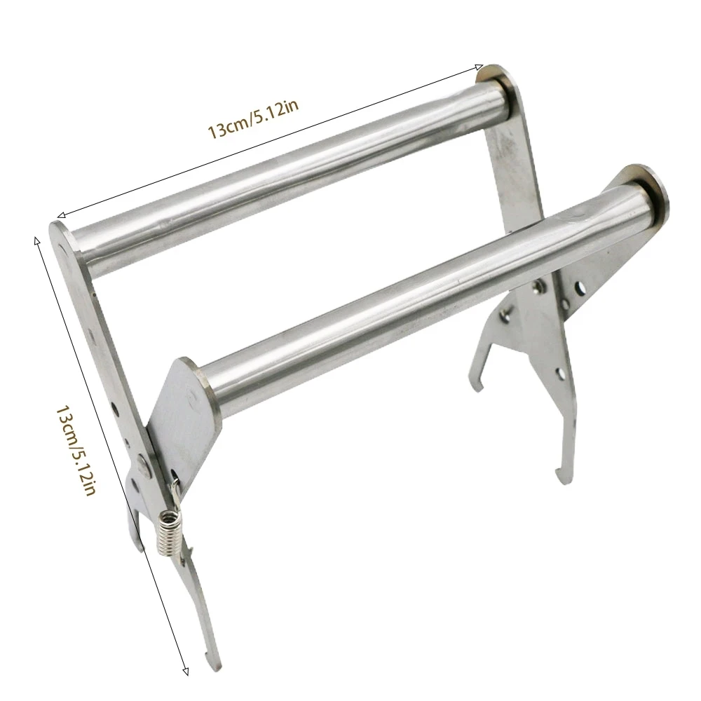 1 Pcs Bee Hive Frame Holder Capture Grip Lifting Stainless Steel Spleen Lifting With Round Handle Nest Frame Clip Beekeeping