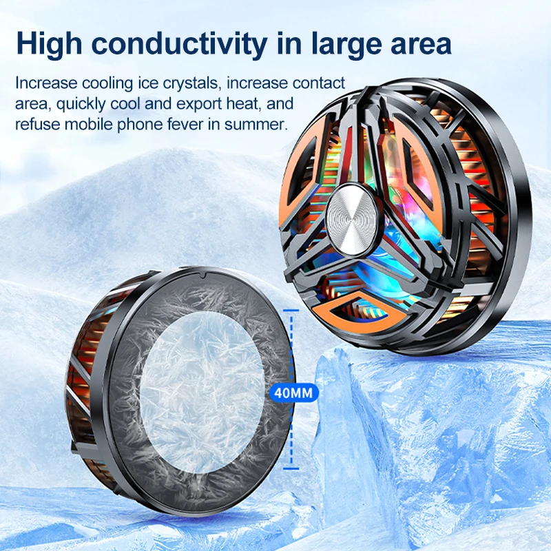 Magnetic Portable Cooler For Mobile Phone Radiator Cooling Fan For Mobile Processor Cooler Cell Cooling Cooler Fan Games