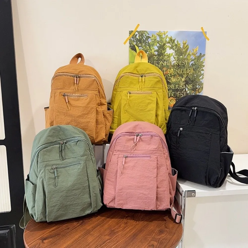 

Модный рюкзак большой вместимости, многофункциональный однотонный школьный рюкзак, сверхлегкая сумка через плечо для путешествий