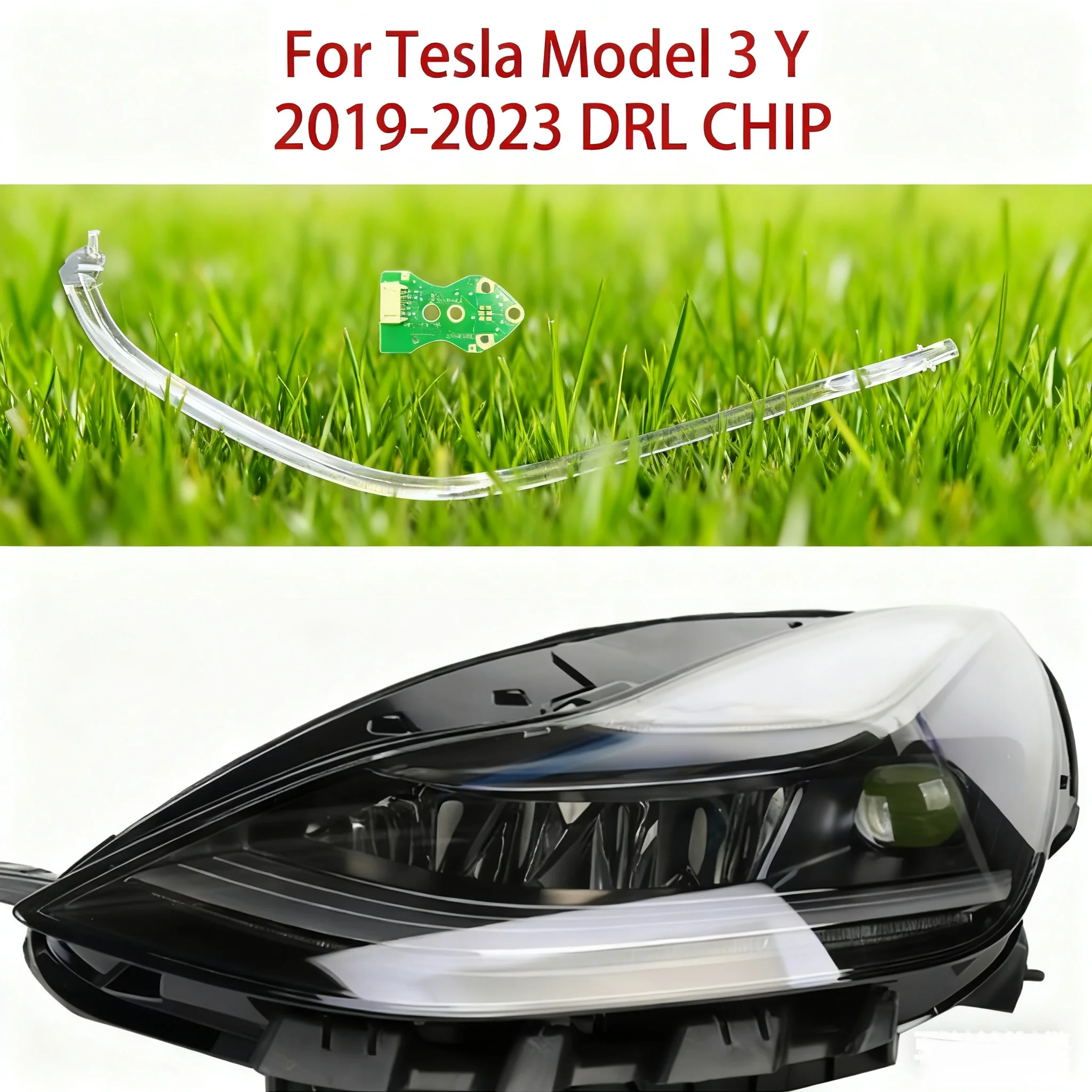 

The Guide Bar Suitable For Tesla Model 3 Y Lens Edition Car DRL CHIP Light Source Module White Light 2019-2023 Angel Eye Ballast