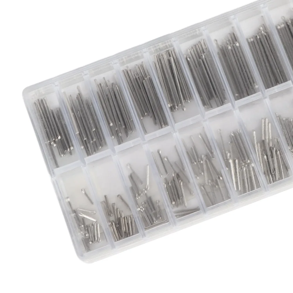Splinte aus Edelstahl 304, 1,0 mm Dicke, 7,5 mm–26,5 mm Länge, Splinte für Uhren, Splinte für Armbanduhren