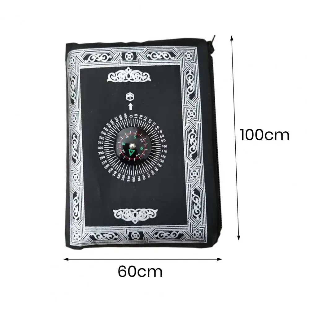 Portable Prayer Rug Foldable Prayer Mat Foldable Waterproof Travel Prayer Mat with Compass Exquisite Pattern Wear for Muslims