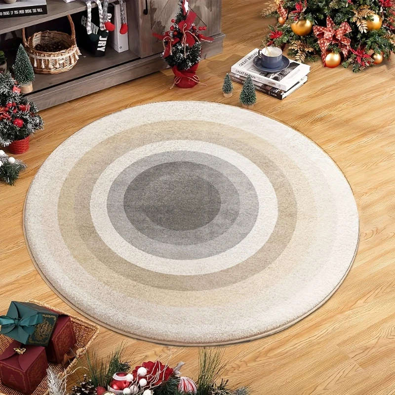 Minimalist Style Gradient Color Round Living Room Carpet Light Circle Carpet Home Decor Rug Table Sofa Chair Floor Mat