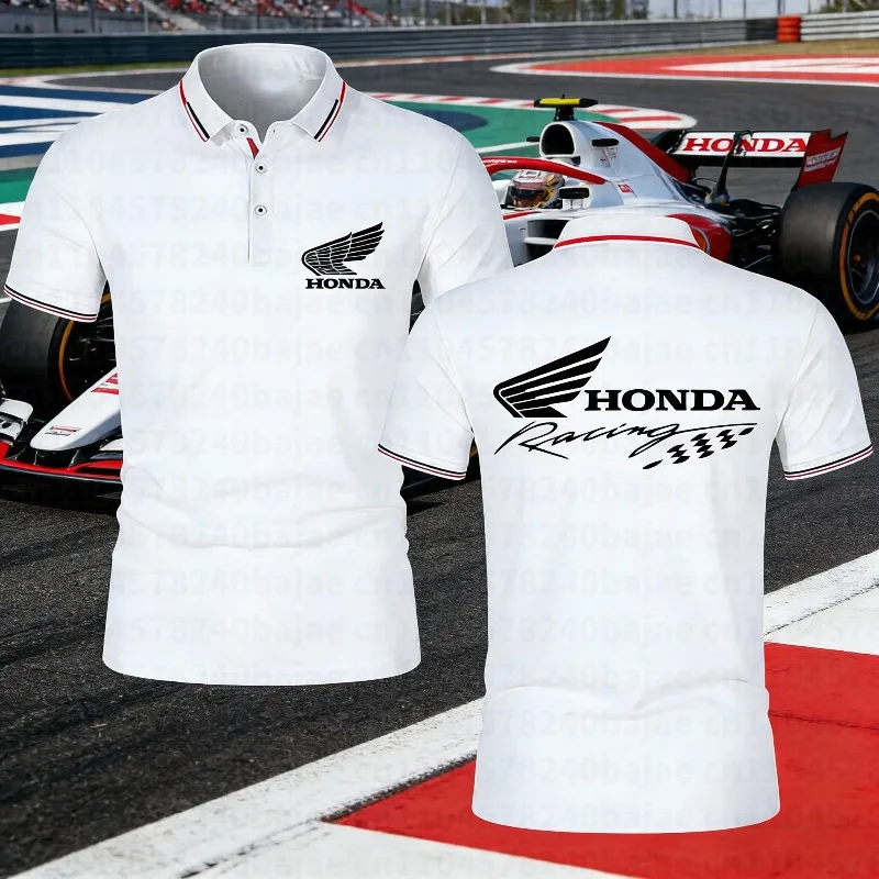 

Honda Racing Brand Motorcycle Men's POLO Shirt Cycling Breathable Shirt Fashion Printing Short Sleeve Loose Lapel Off-road Wear