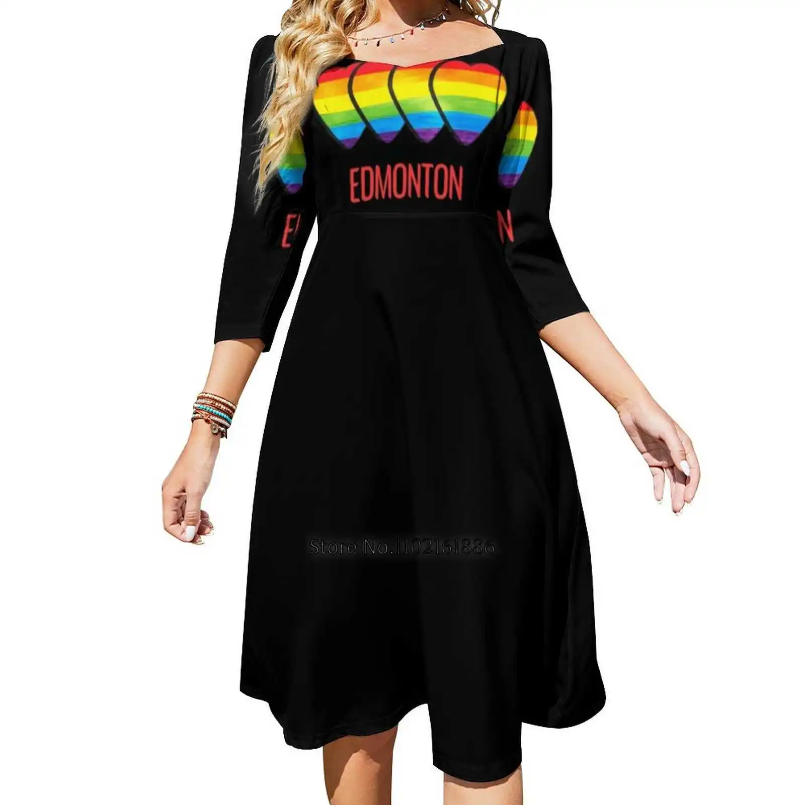 Edmonton Pride Back Lacing Backless Dress Women Kawaii Square Collar Dress 6Xl Edmonton Pride Pride Edmonton Edmonton Canada