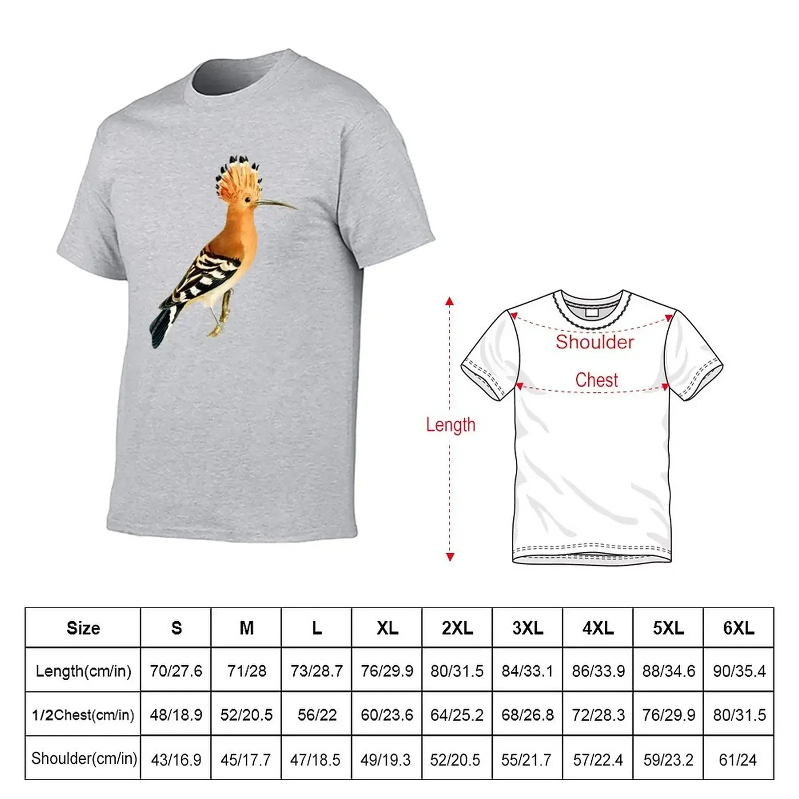 Eurasian Hoopoe Bird T-Shirt oversizeds quick drying plus size tops mens graphic t-shirts funny