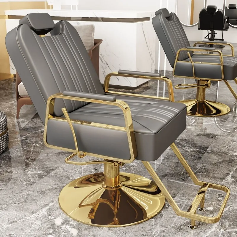 Modern Beauty Barber Chair Ergonomic Mat Floor Armchair Barber Chair Professional Barbershop Sillas Para Manicurista Furniture