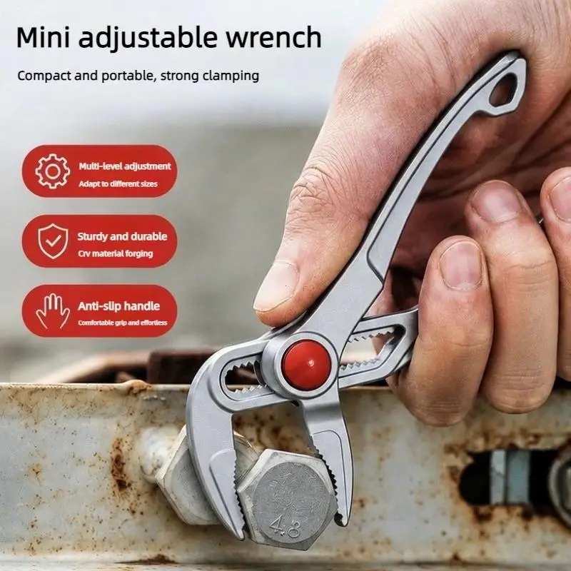 4 Inch Mini Groove Joint Pliers Push: Lock V Jaw Adjustable Multi Grip Car Auto Repair Mechanic
