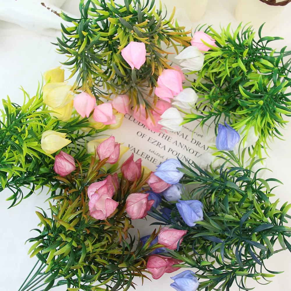 

Single Branch Simulation Bouquet 7-Fork Plastic Pitcher Plant Party Flower Wall Decoration Bonsai Vase Arrangement Accessories
