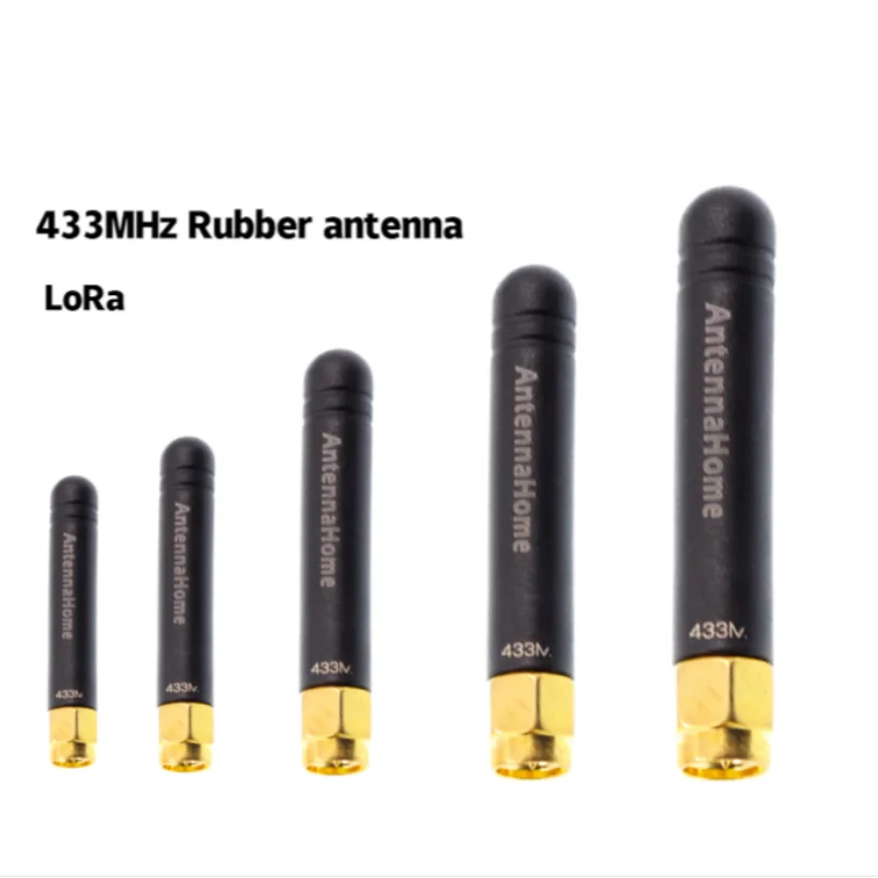 AntennaHome 2pcs 433M Antenna,H50 Rubber SMA-J antenna for ISM 433MHz system, LoRa/Remote /Transfer /Recciever AH1G.101