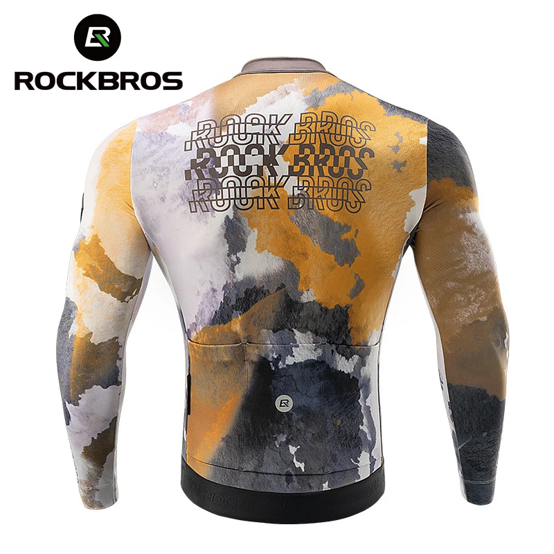 ROCKBROS Cycling Jersey Men Jackets Winter Autumn Warm Bicycle Clothing MTB Road Long Sleeves Top Thermal Fleece Bike Jackets