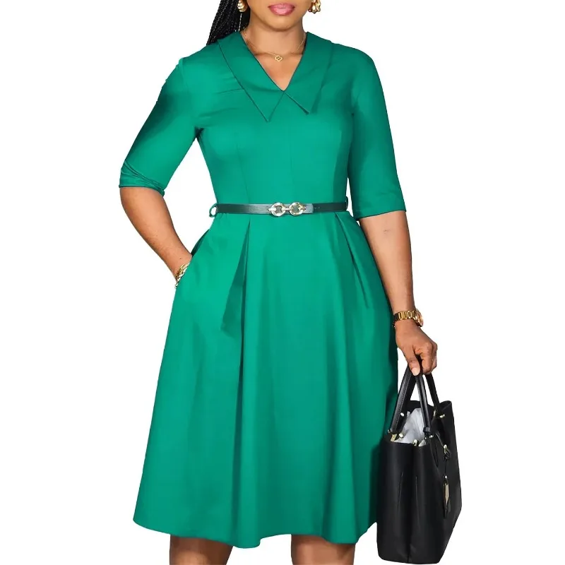 African Dresses for Women Plus Size Africa Clothes Dashiki Ankara Outfits Gown Elegant Muslim Wedding Party Midi Dress 2026 - view 3